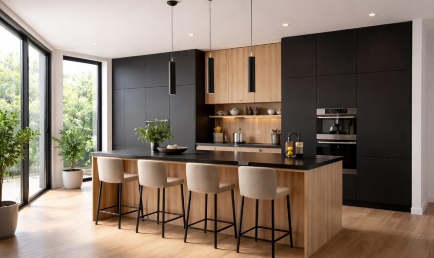 Cuisine noire et bois : le duo tendance décrypté