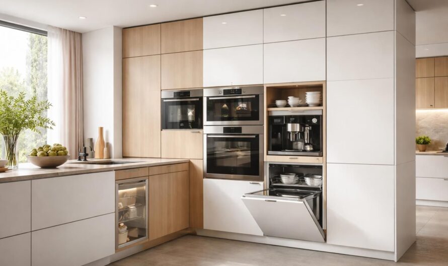 Les colonnes de rangement avec électroménager intégré : gain de place garanti